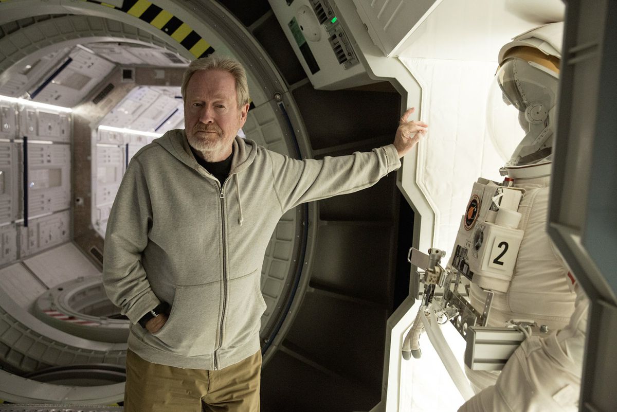 Ridley Scott nos bastidores de 'Perdido em Marte'