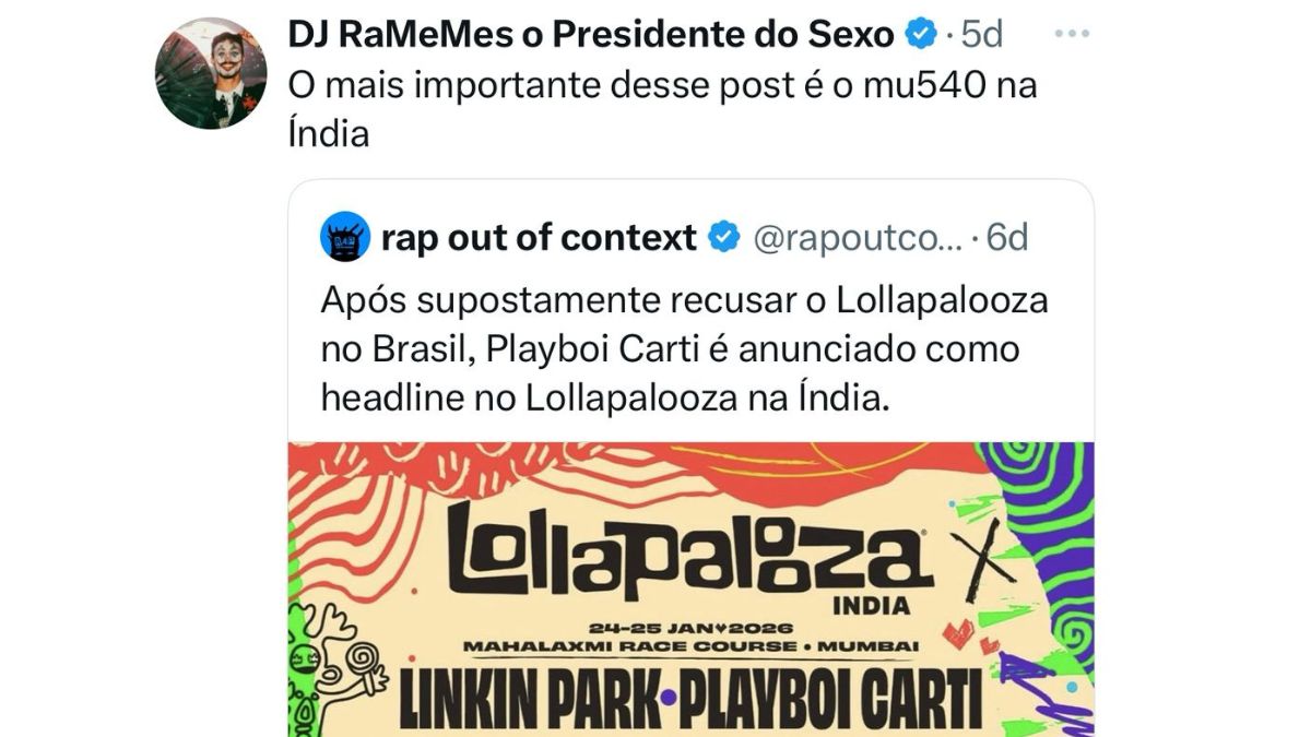 DJ MU540, de Praia Grande, é confirmado no Lollapalooza da Índia 