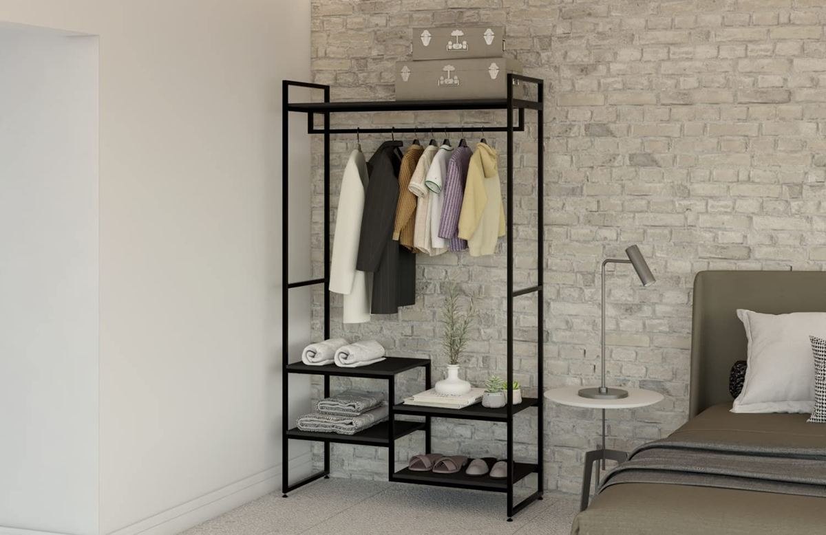 Sistema modular de prateleiras de aço, que une funcionalidade, estilo minimalista e baixo custo