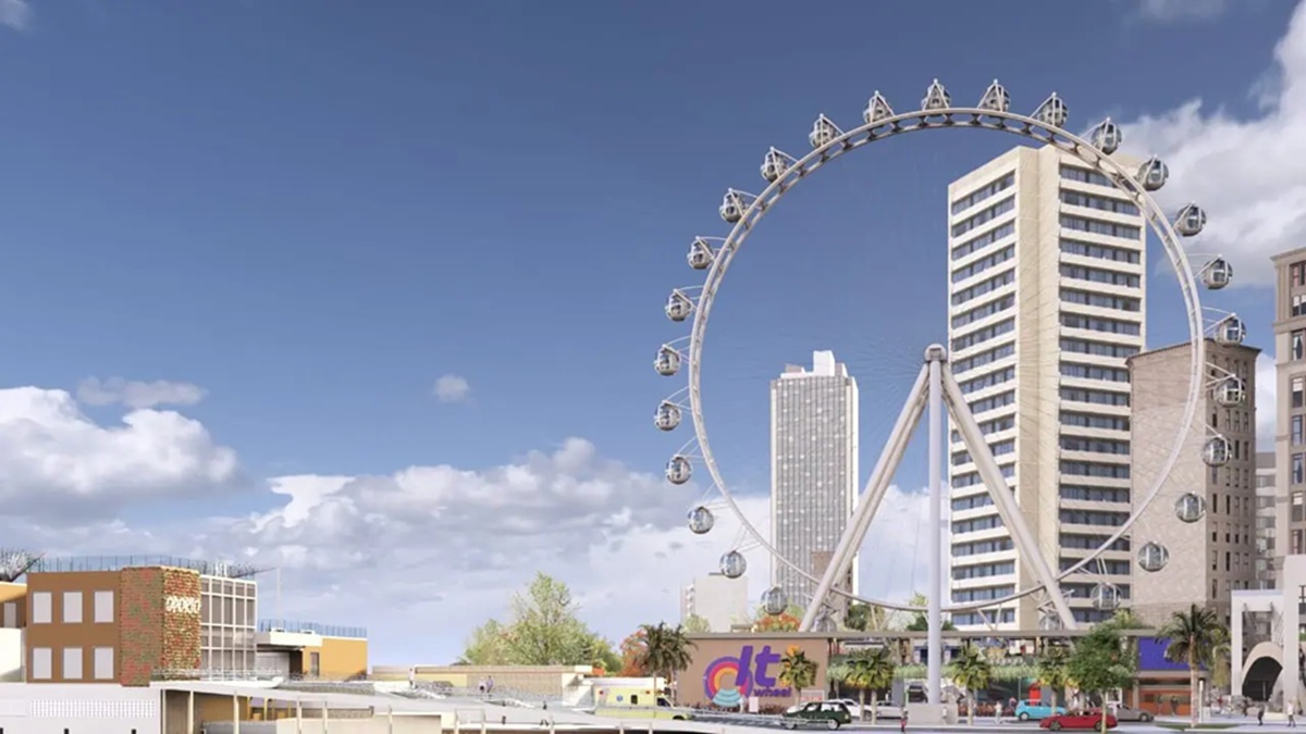 O projeto inicial já mostrava o quanto a roda gigante It Wheels seria imponente