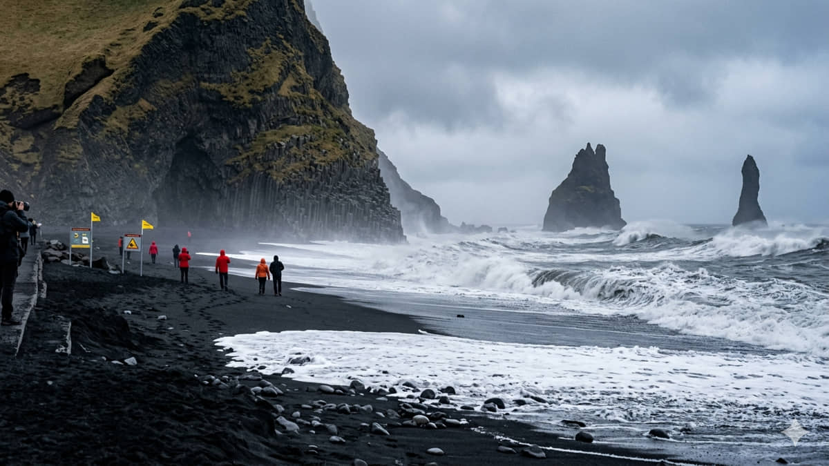 A beleza fatal de Reynisfjara, sempre perigosa