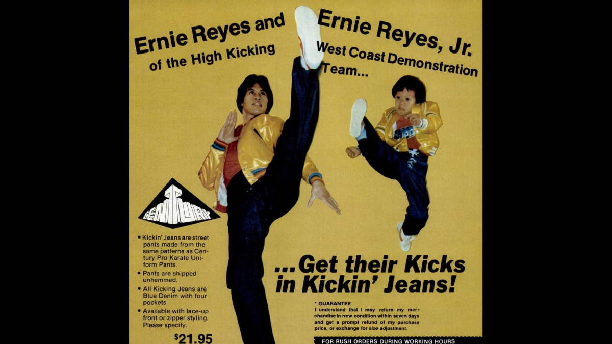 Lançadas originalmente em agosto de 1977 pela Century Martial Arts sob o nome de Kickin' Jeans