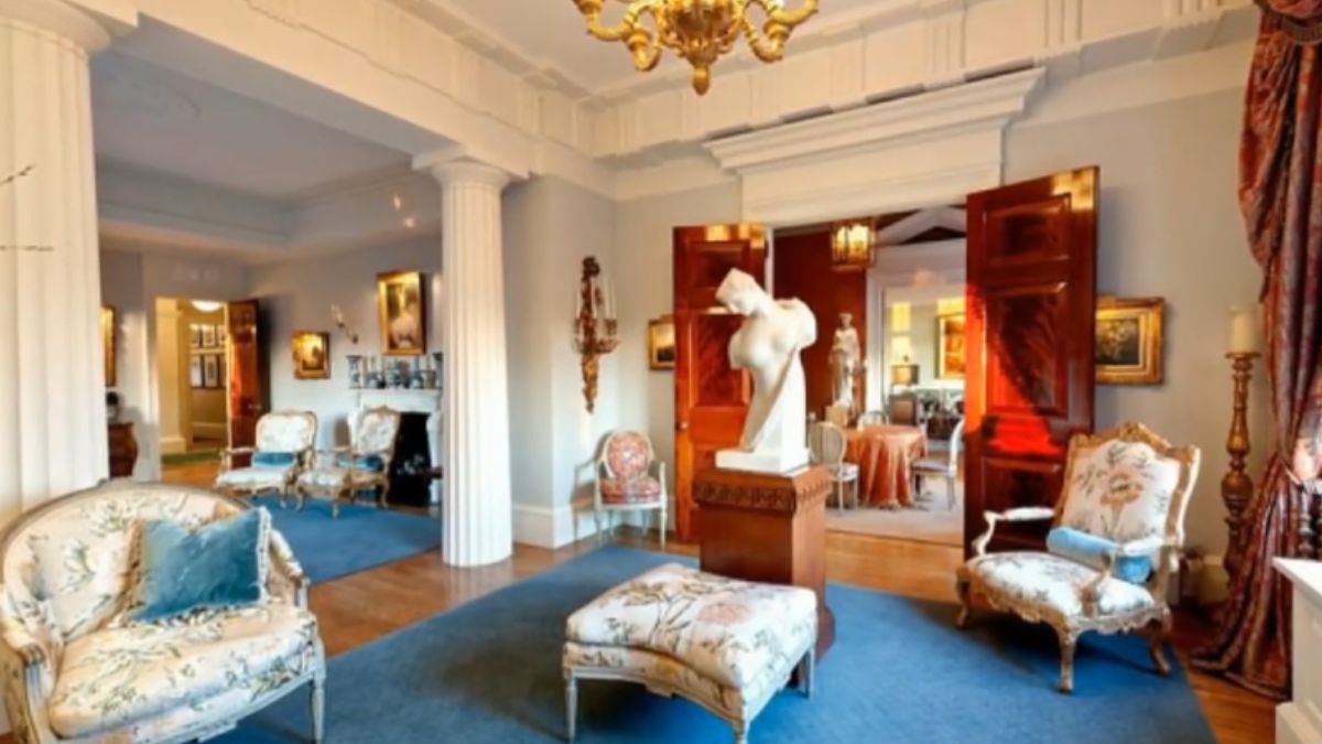 Interior da mansão esbanjava luxo em todos os seus cômodos