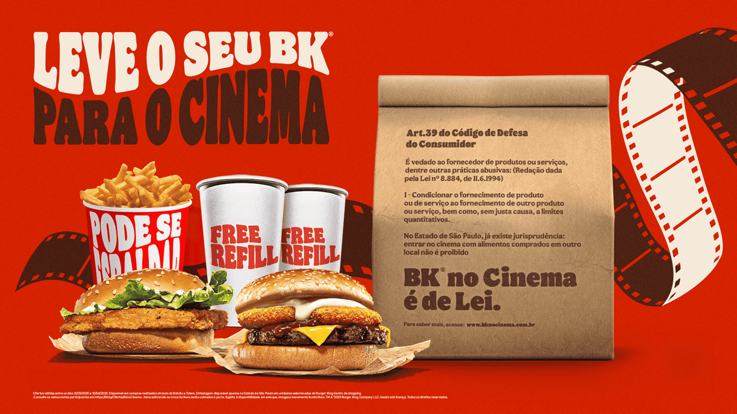 Campanha do Burger King foi feita em maio de 2025 e durou por volta de 1 mês