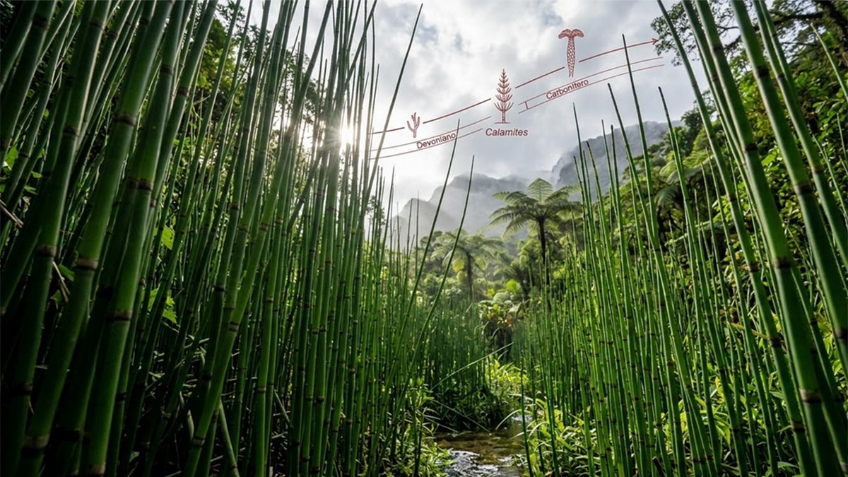 A Equisetum giganteum, nativa do Brasil, mantém o aspecto das florestas pré-históricas de 300 milhões de anos atrás