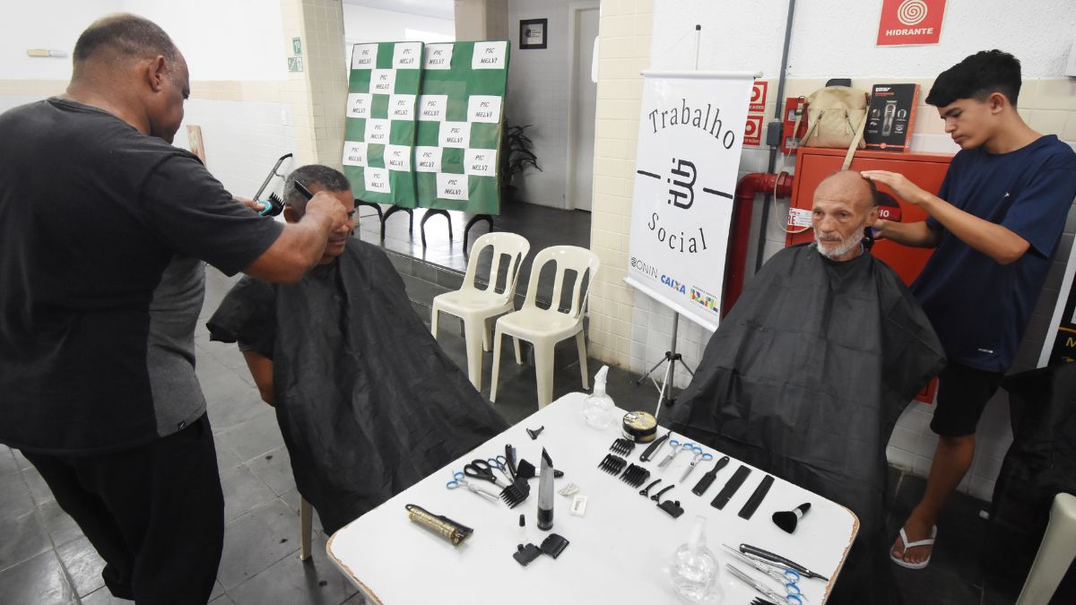 Os serviços foram realizados por alunos do Fundo Social de Solidariedade de Praia Grande