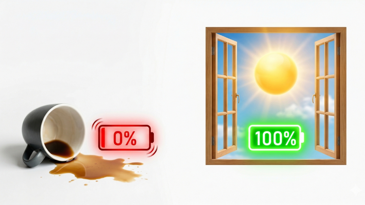 Energia duradoura vs. picos de cansaço: a justificativa lógica para trocar 10 minutos de tela por 10 minutos de sol