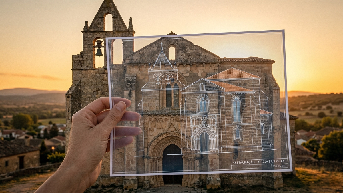 O plano de Jason Lee Beckwith foca na preservação ornamental: cada pedra original será mantida para criar um refúgio de luxo autêntico