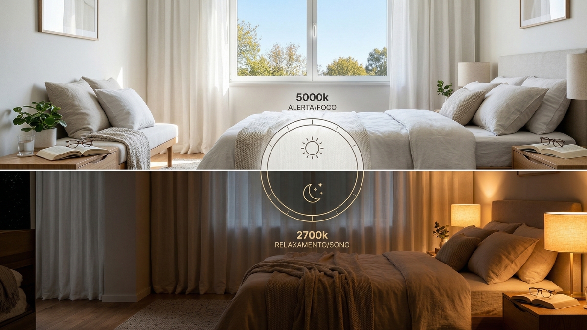 A luz participa da regulação biológica do organismo, influenciando diretamente o estado de vigília e a disposição diária