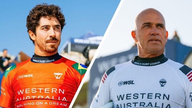 Kelly Slater comenta polêmica entre Yago Dora e Jacob Willcox: “Não parece que ele queria aquela onda”
