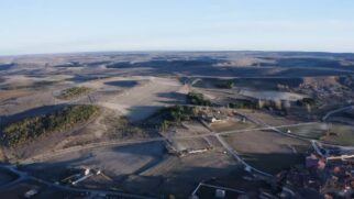 Vista aérea da cidade de Arenillas, na Espanha