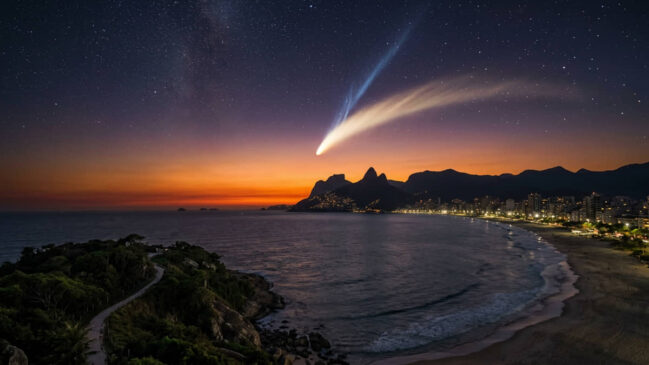 Um 'unicórnio' no céu? O cometa PanSTARRS surpreende astrônomos ao desenvolver uma rara segunda cauda enquanto passa entre o Sol e a Terra
