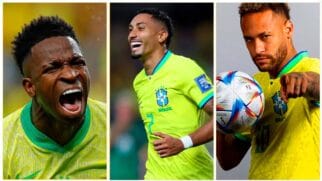 Três atacantes da Seleção Brasileira