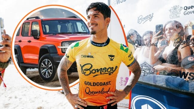 Carrão na garagem! Gabriel Medina é campeão da tríplice coroa australiana e ganha veículo da WSL
