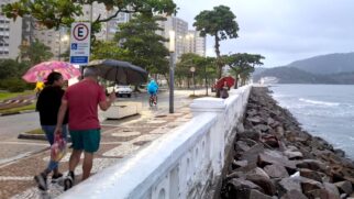 Chuva e frio marcam os últimos dias de maio no litoral de SP