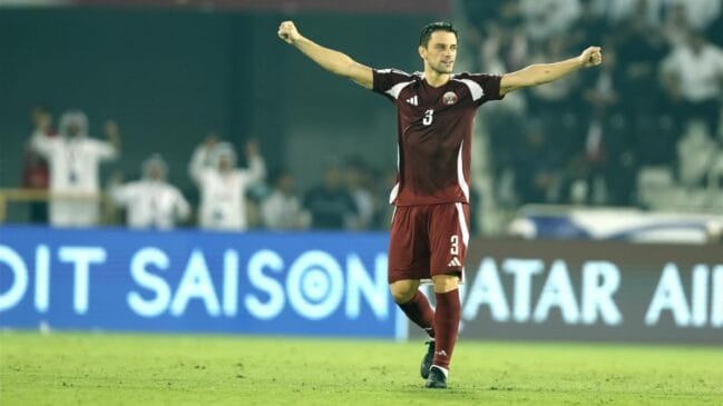Lucas Mendes é zagueiro e defende a seleção qatari desde o fim de 2023