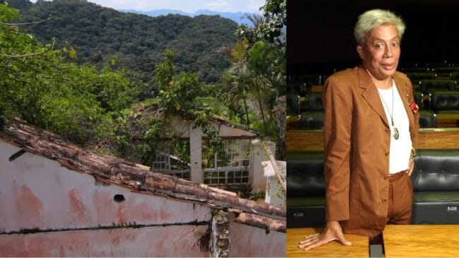 Entre vegetação fechada, piscina vazia e relatos misteriosos, antiga casa de Clodovil virou cenário de vídeos paranormais (Foto: Reprodução/Youtube e Agência Brasil)