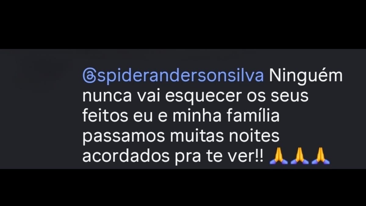 Comentário Anderson Silva