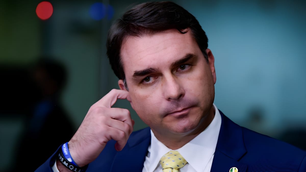 Candidato à presidência, senador Flávio Bolsonaro