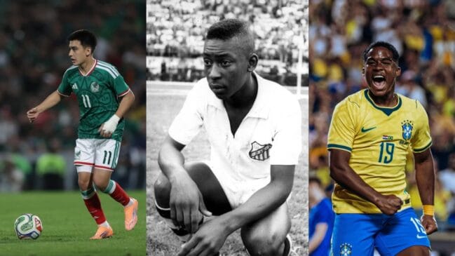 Pelé e Endrick fazem parte de lista com os jogadores mais jovens a participar de uma Copa