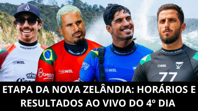 WSL: resultados AO VIVO e horários das baterias do 4º dia da etapa da Nova Zelândia