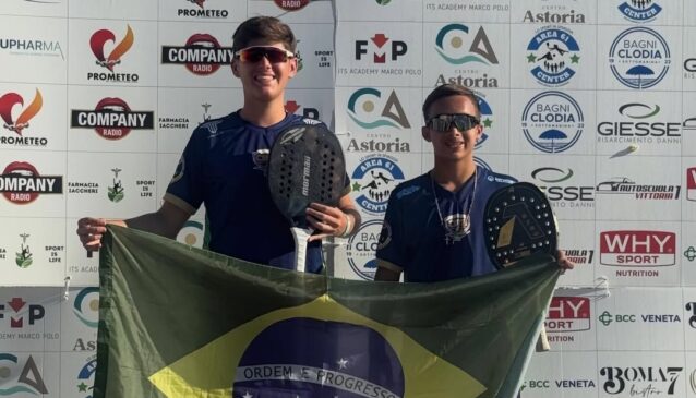 Em sua primeira competição internacional, o jovem foi campeão do Open Sub-16 ao lado de Fernando Zirondi