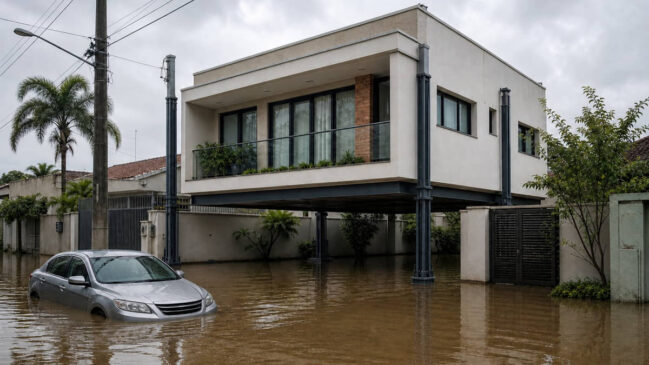 Tecnologia anfíbia: inovação que protege lares contra as cheias