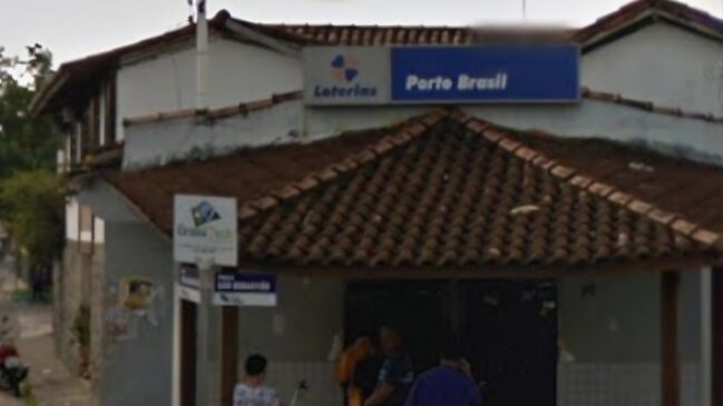 A imagem mostra a loterica Porto Brasil