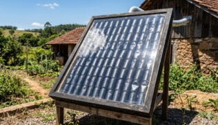 O princípio da técnica não é diferente dos sistemas tradicionais de aquecimento solar, porém emprega materiais recicláveis e significativamente mais baratos, substituindo componentes industriais tradicionais.