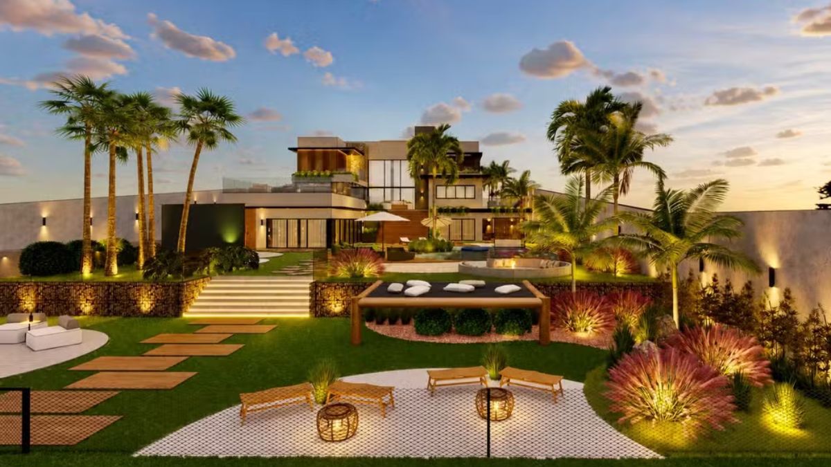 Imagem do projeto digital da mansão de Marrone, da dupla sertaneja com Bruno