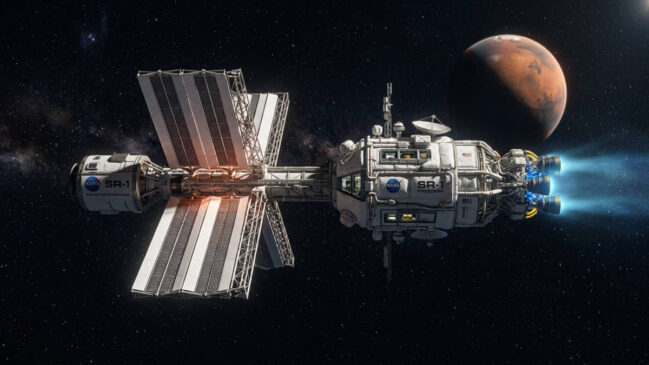 Rumo a Marte: A revolucionária nave SR-1 Freedom da NASA em sua jornada interplanetária