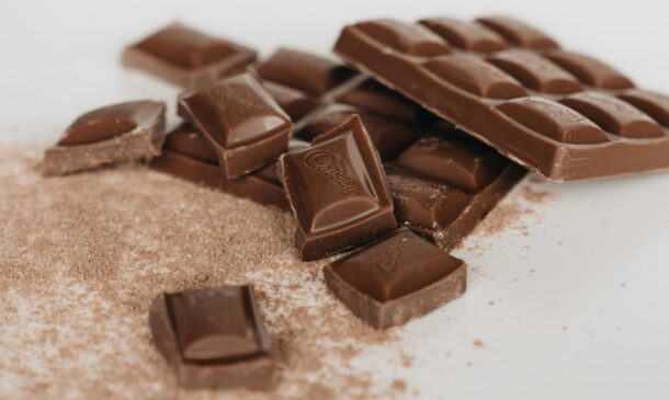 Pedaços de chocolates