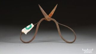 Análise com microscopia avançada revelou o possível uso controlado de anestesia em instrumentos médicos de quase 600 anos (Foto: Reprodução/Revista Antiquity)