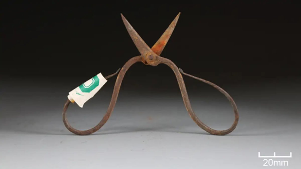 Análise com microscopia avançada revelou o possível uso controlado de anestesia em instrumentos médicos de quase 600 anos (Foto: Reprodução/Revista Antiquity)