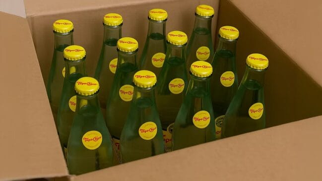Garrafas de 500 mL da água mineral Topo Chico, da Coca-Cola Company, que foram alvo de recolhimento nos EUA. /Divulgação