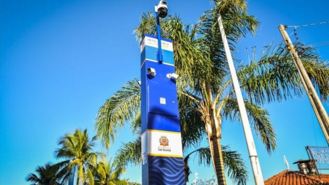 São Vicente instala módulos de segurança e amplia monitoramento com IA