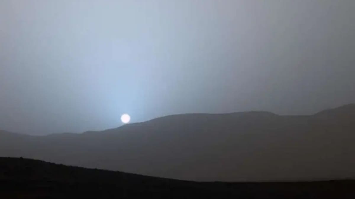 A NASA mostrou como é o pôr do sol em Marte e as imagens impressionam - Galeria sol azul em Marte