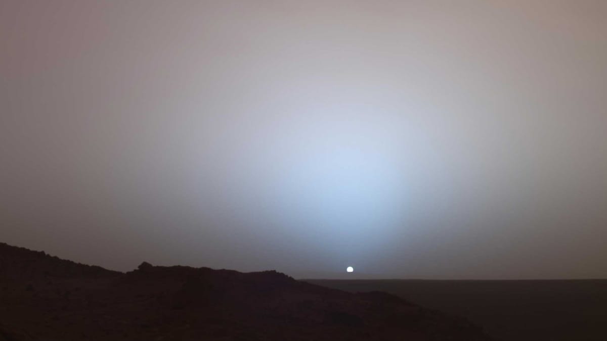A NASA mostrou como é o pôr do sol em Marte e as imagens impressionam - Galeria sol azul em Marte (3)