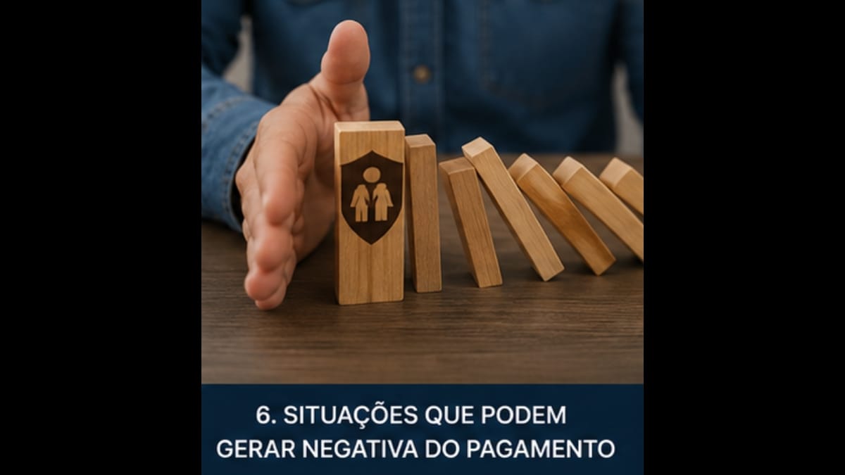 Peças de madeira em formato de dominó sendo bloqueadas por uma mão antes de caírem
