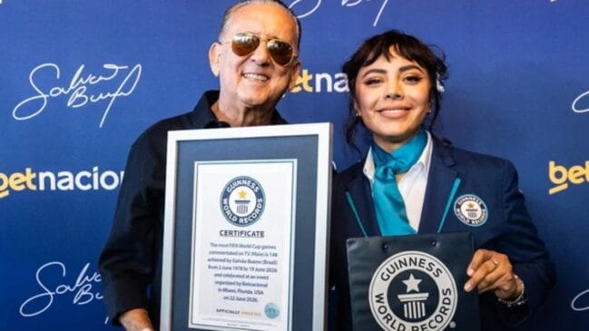 Galvão Bueno quebra recorde, entra para o Guinness e revela novo objetivo: “Faltam só dois”