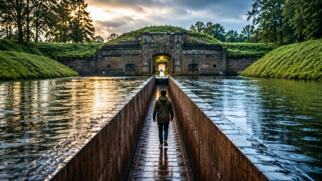 Ponte que divide as águas como Moisés impressiona turistas e parece desaparecer na água - Ponte que _divide as águas_ como Moisés impressiona turistas e parece desaparecer na água