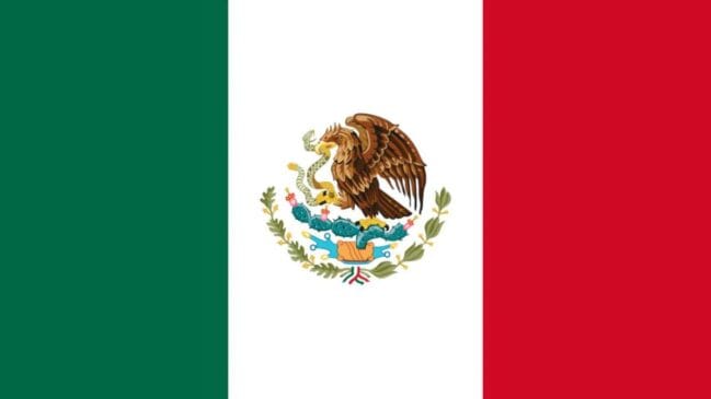 Imagem de uma bandeira do México