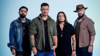 Os quatro integrantes da banda Malta posam para foto de divulgação