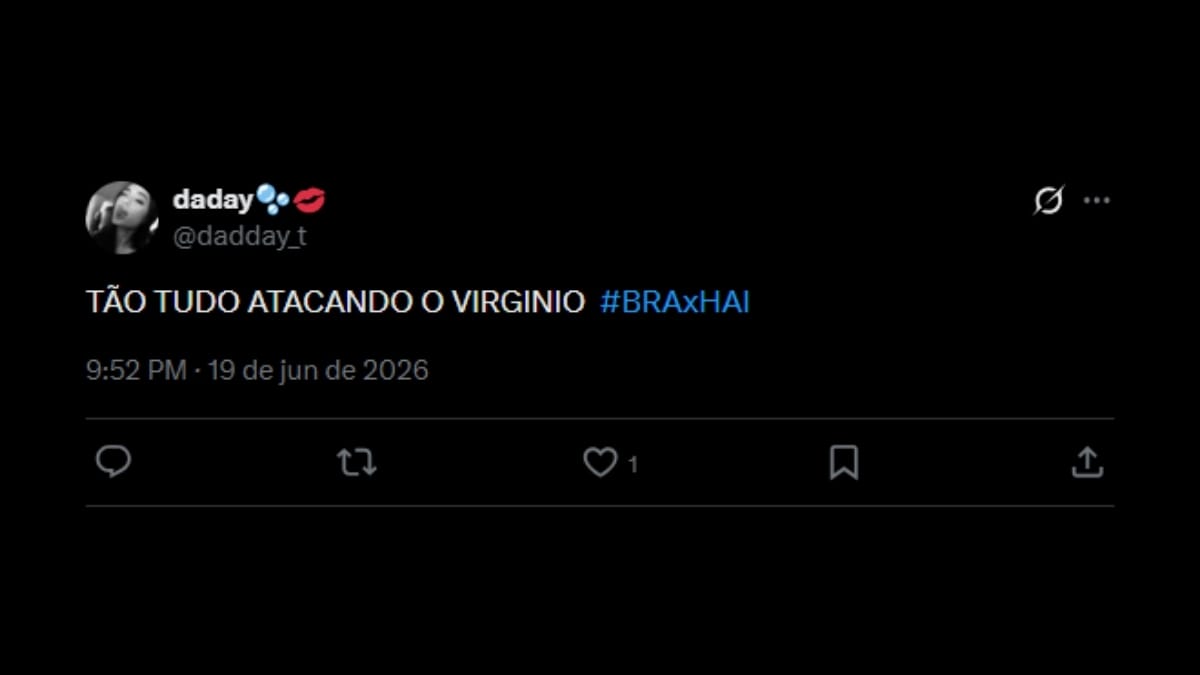 Comentário de usuário de rede social sobre o jogo entre Brasil e Haiti
