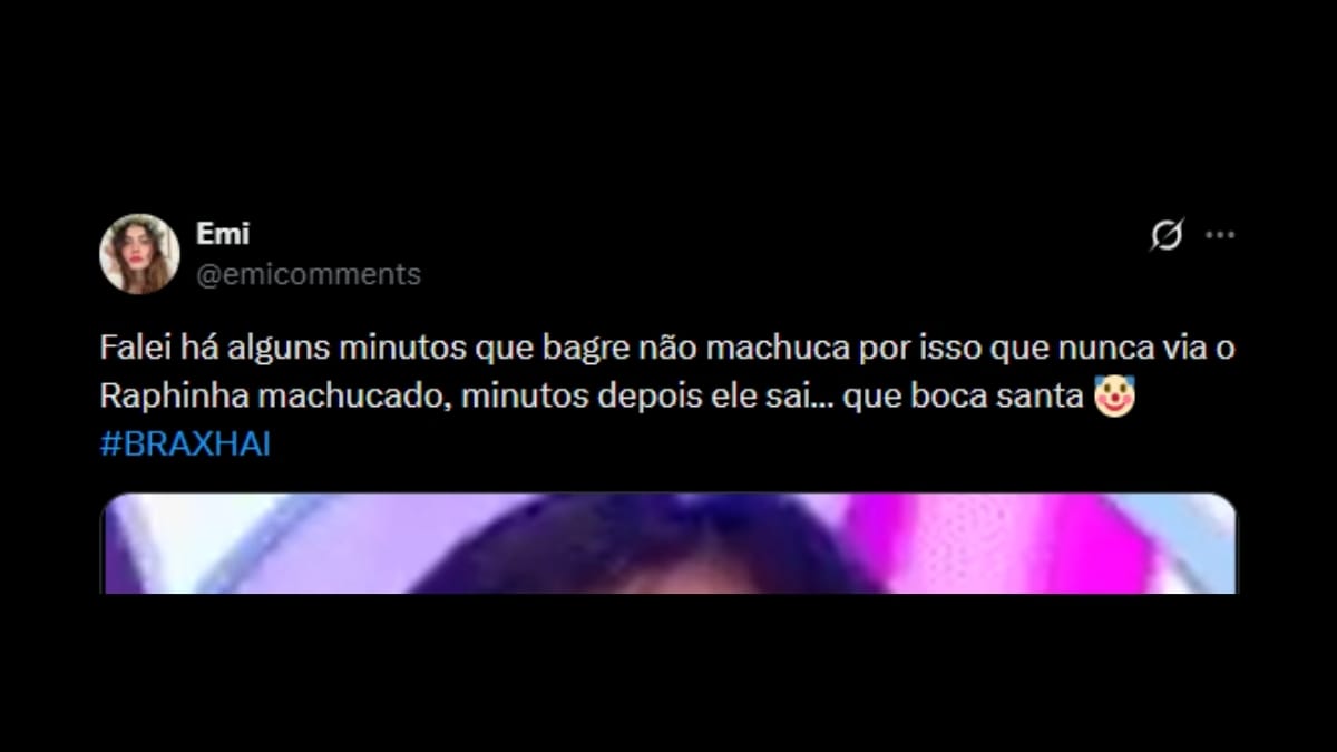 Comentário de usuário de rede social sobre o jogo entre Brasil e Haiti