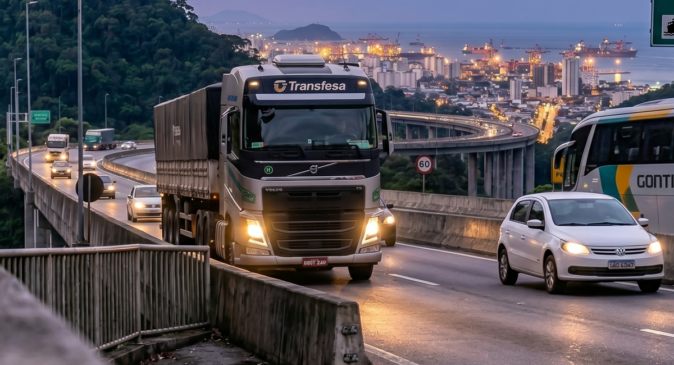 Veículos com farol aceso em rodovias