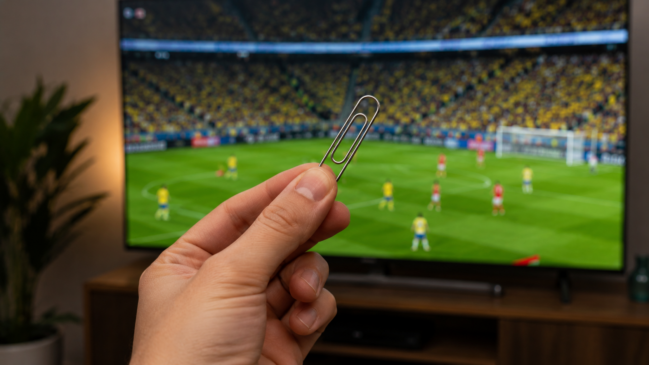 Clipe de papel pode virar antena de TV? Veja truque simples para assistir aos jogos da Copa do Mundo