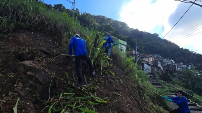 Com técnica de solo grampeado, Santos inicia melhorias no Morro do Marapé