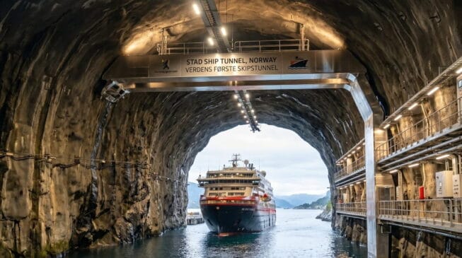 Primeiro túnel marítimo do mundo permitirá que navios atravessem uma montanha; veja como ele será