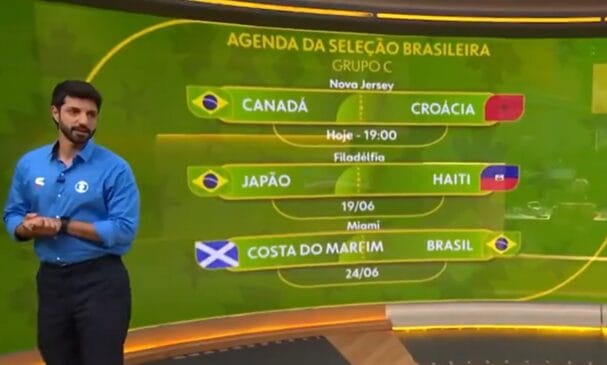 Globo comete gafe bizarra durante apresentação da agenda do Brasil na Copa do Mundo